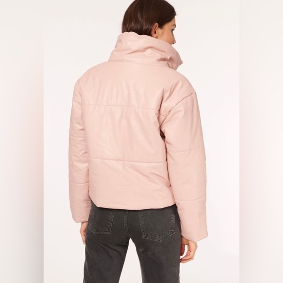 CAMI NYC Medium Pink puffed Leather Jacket. πΈπ - Picture 3 of 8